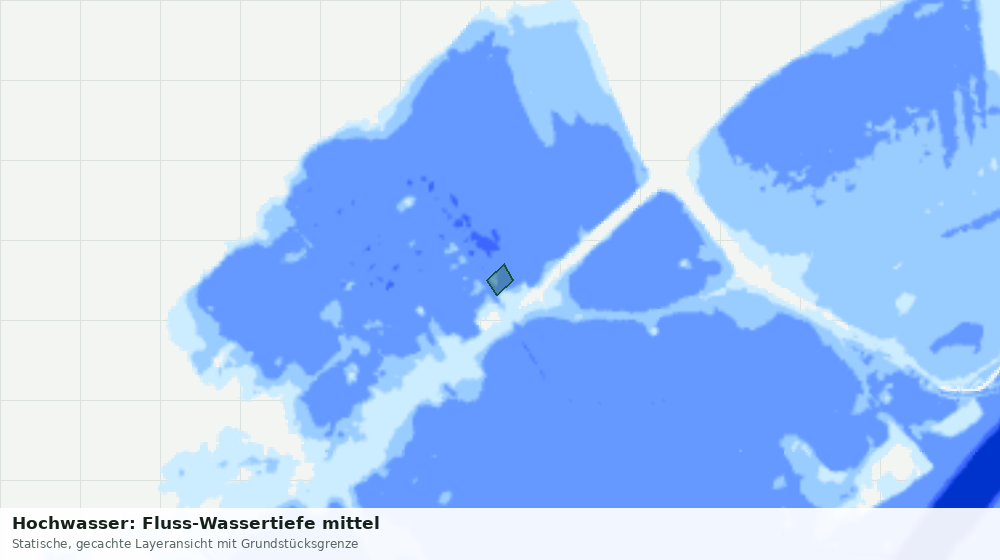 Statische Kartenansicht: Hochwasser: Fluss-Wassertiefe mittel