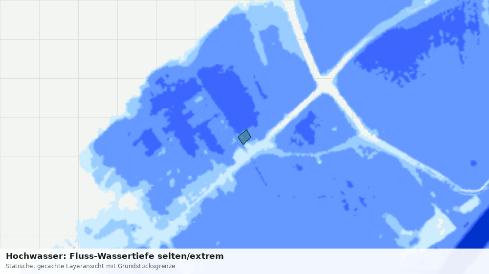 Statische Kartenansicht: Hochwasser: Fluss-Wassertiefe selten/extrem