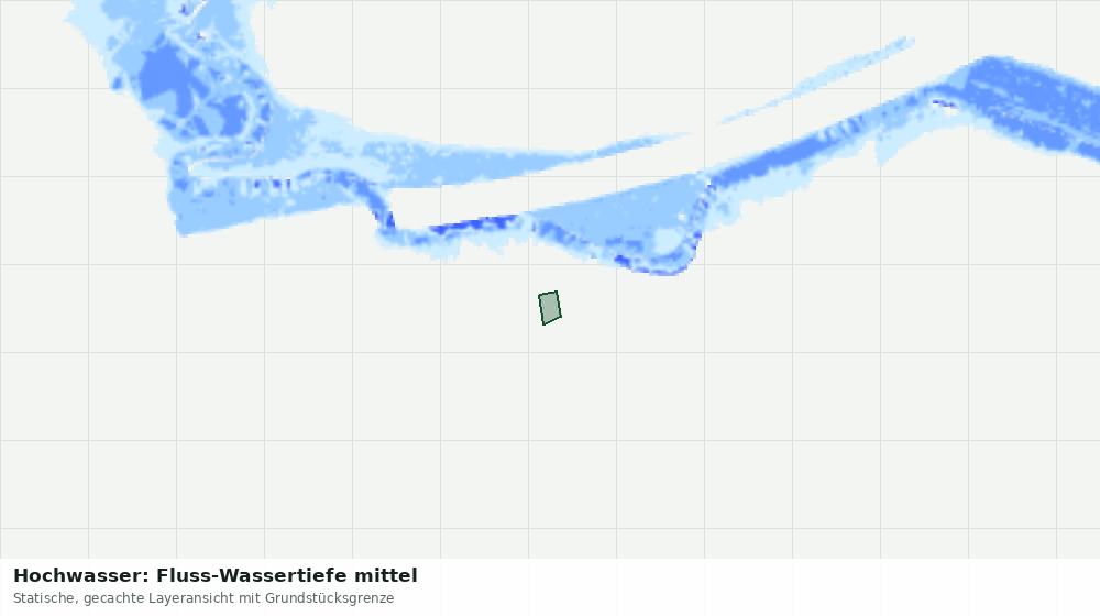 Statische Kartenansicht: Hochwasser: Fluss-Wassertiefe mittel