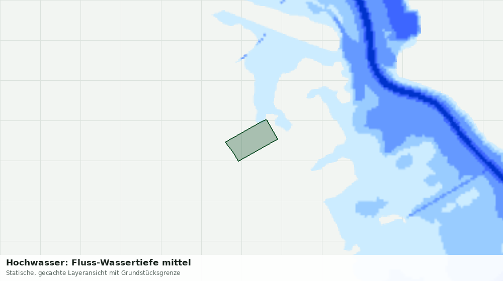Statische Kartenansicht: Hochwasser: Fluss-Wassertiefe mittel