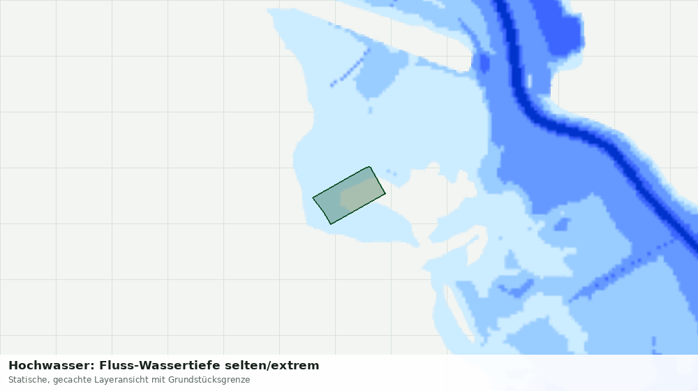 Statische Kartenansicht: Hochwasser: Fluss-Wassertiefe selten/extrem
