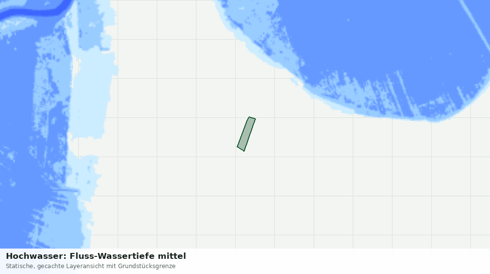 Statische Kartenansicht: Hochwasser: Fluss-Wassertiefe mittel
