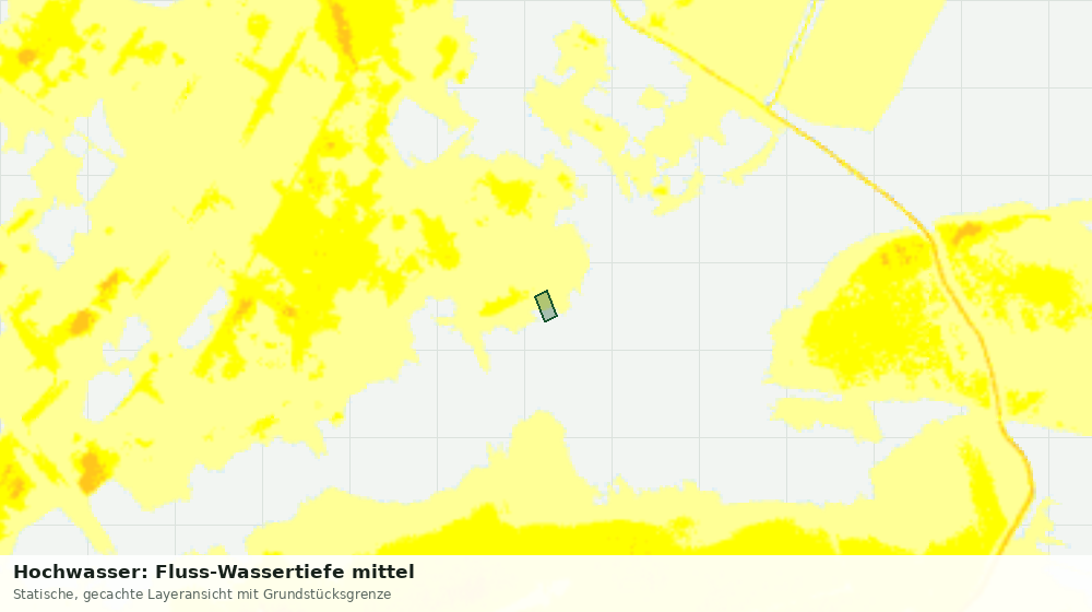 Statische Kartenansicht: Hochwasser: Fluss-Wassertiefe mittel