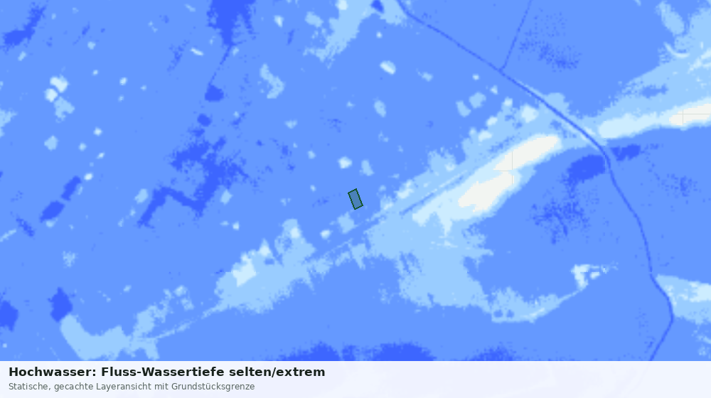 Statische Kartenansicht: Hochwasser: Fluss-Wassertiefe selten/extrem