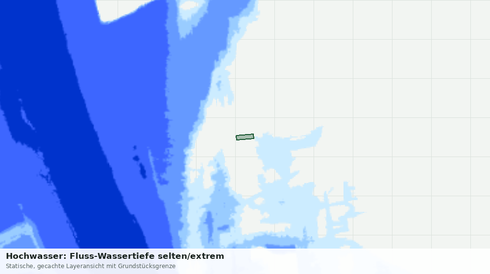 Statische Kartenansicht: Hochwasser: Fluss-Wassertiefe selten/extrem