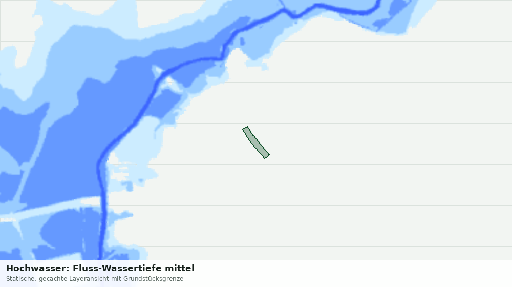 Statische Kartenansicht: Hochwasser: Fluss-Wassertiefe mittel
