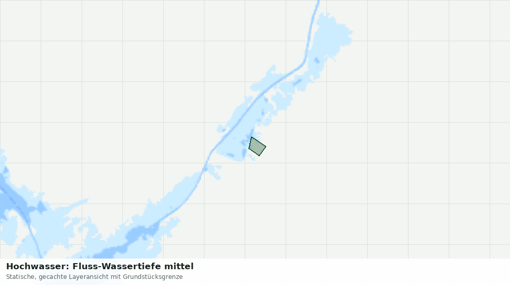 Statische Kartenansicht: Hochwasser: Fluss-Wassertiefe mittel