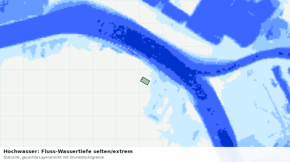 Statische Kartenansicht: Hochwasser: Fluss-Wassertiefe selten/extrem