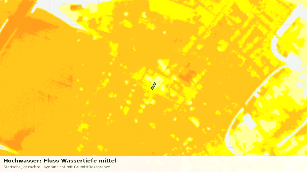 Statische Kartenansicht: Hochwasser: Fluss-Wassertiefe mittel