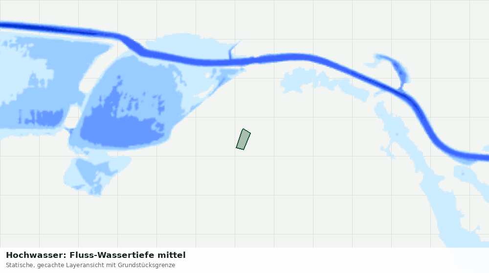 Statische Kartenansicht: Hochwasser: Fluss-Wassertiefe mittel
