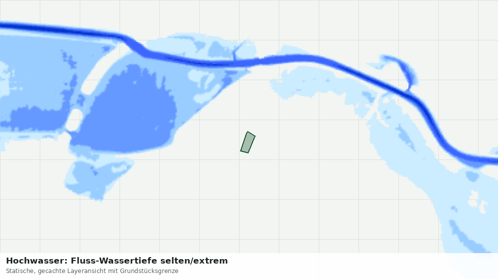 Statische Kartenansicht: Hochwasser: Fluss-Wassertiefe selten/extrem