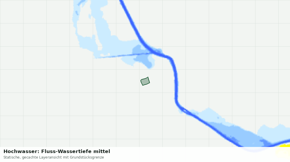 Statische Kartenansicht: Hochwasser: Fluss-Wassertiefe mittel