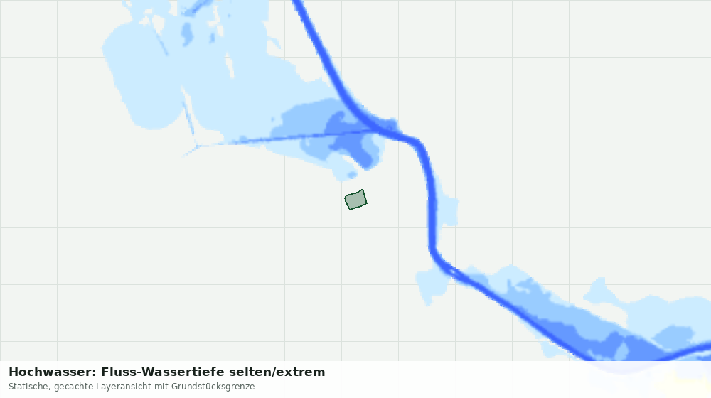 Statische Kartenansicht: Hochwasser: Fluss-Wassertiefe selten/extrem