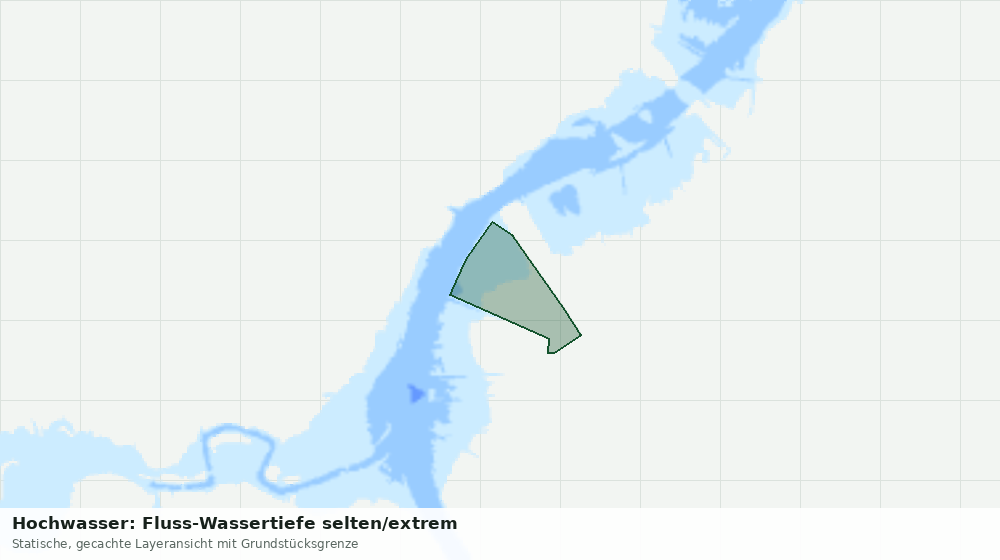 Statische Kartenansicht: Hochwasser: Fluss-Wassertiefe selten/extrem