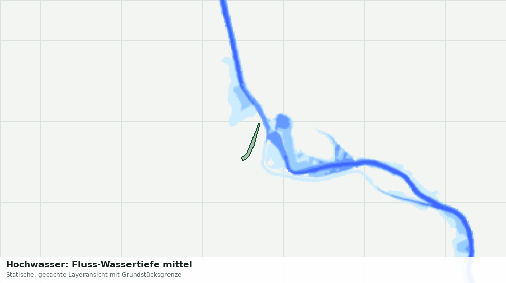 Statische Kartenansicht: Hochwasser: Fluss-Wassertiefe mittel