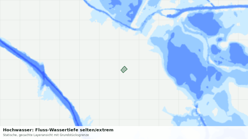 Statische Kartenansicht: Hochwasser: Fluss-Wassertiefe selten/extrem