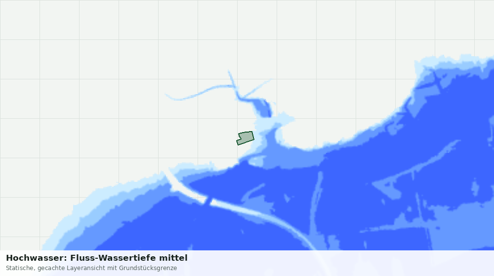 Statische Kartenansicht: Hochwasser: Fluss-Wassertiefe mittel