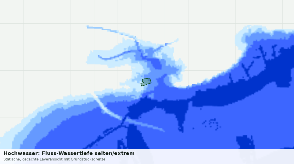Statische Kartenansicht: Hochwasser: Fluss-Wassertiefe selten/extrem