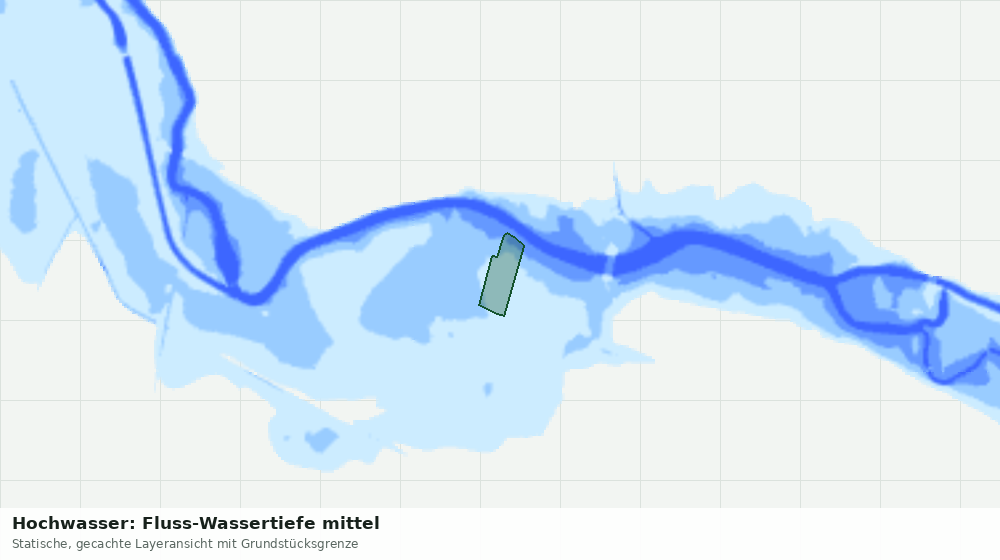 Statische Kartenansicht: Hochwasser: Fluss-Wassertiefe mittel
