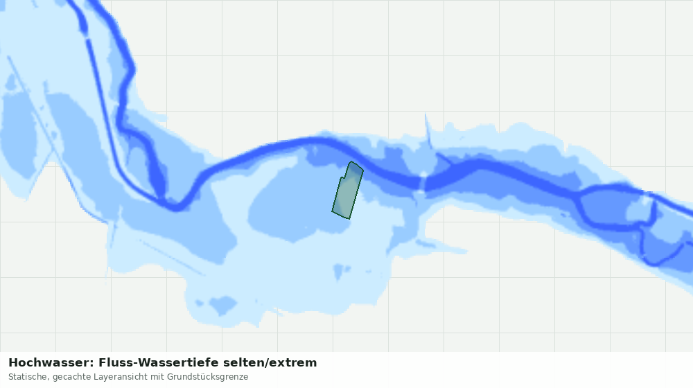 Statische Kartenansicht: Hochwasser: Fluss-Wassertiefe selten/extrem