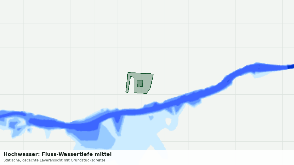 Statische Kartenansicht: Hochwasser: Fluss-Wassertiefe mittel