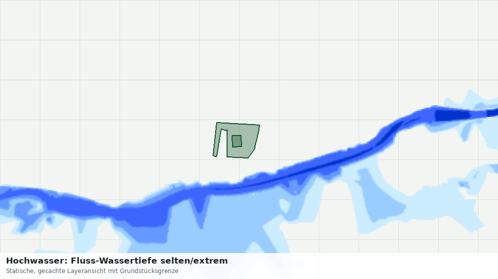 Statische Kartenansicht: Hochwasser: Fluss-Wassertiefe selten/extrem