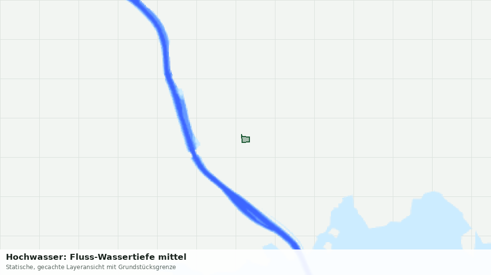 Statische Kartenansicht: Hochwasser: Fluss-Wassertiefe mittel