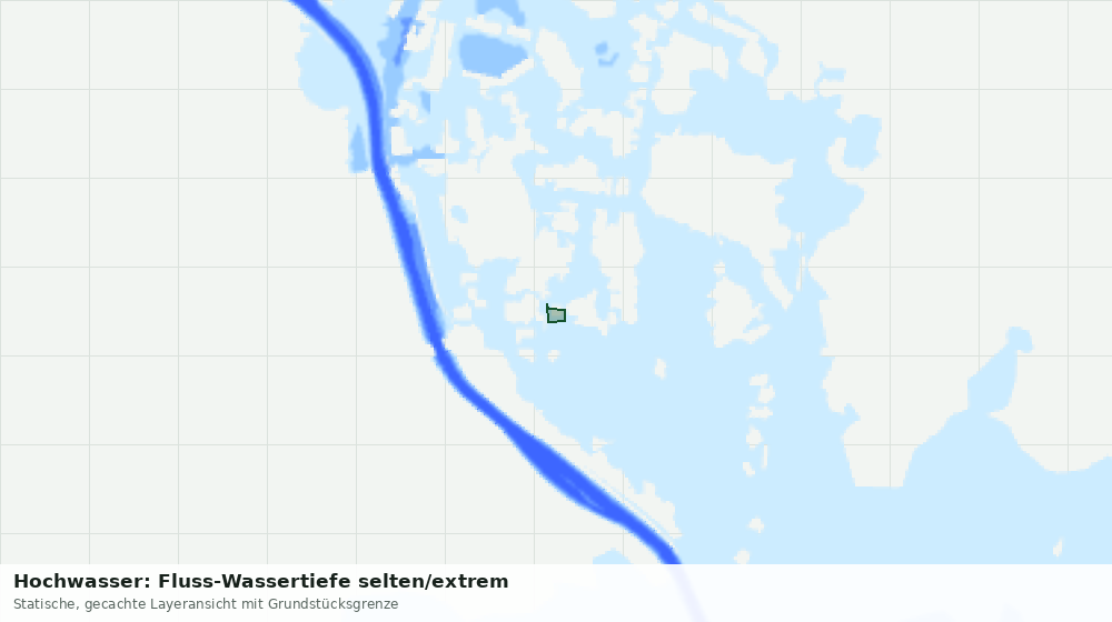 Statische Kartenansicht: Hochwasser: Fluss-Wassertiefe selten/extrem