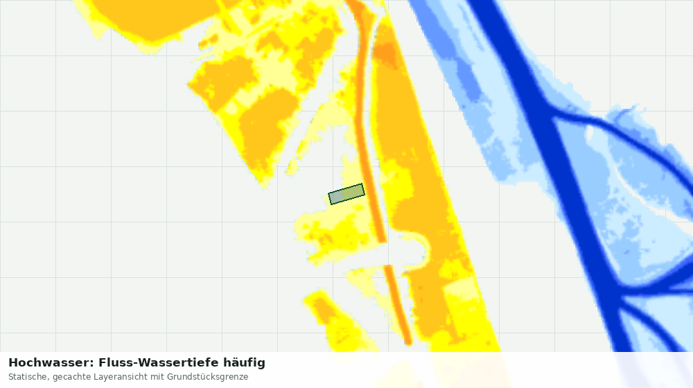 Statische Kartenansicht: Hochwasser: Fluss-Wassertiefe häufig