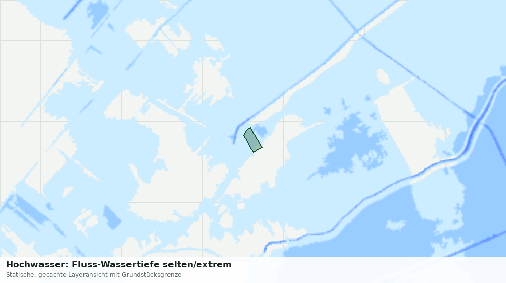 Statische Kartenansicht: Hochwasser: Fluss-Wassertiefe selten/extrem