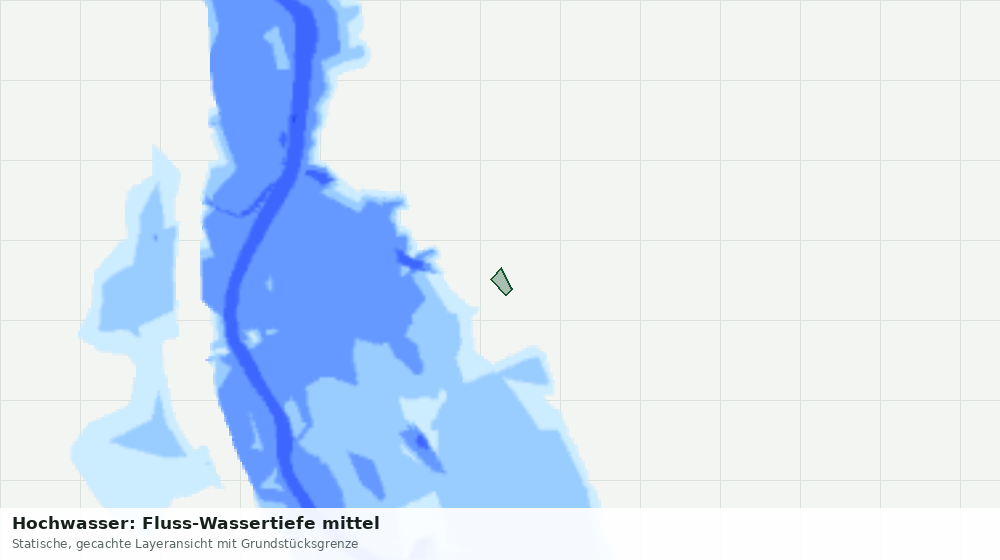 Statische Kartenansicht: Hochwasser: Fluss-Wassertiefe mittel