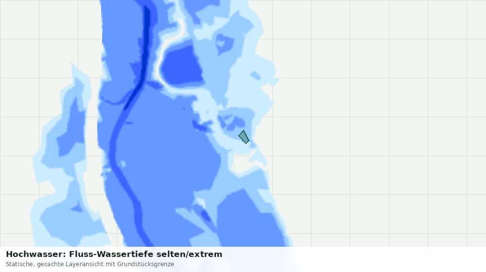 Statische Kartenansicht: Hochwasser: Fluss-Wassertiefe selten/extrem