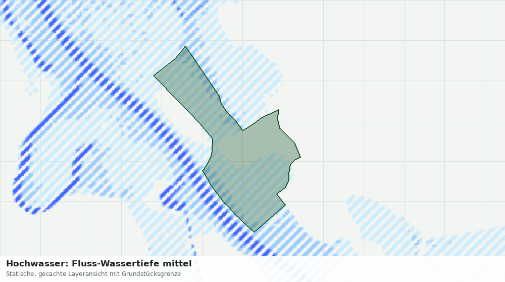Statische Kartenansicht: Hochwasser: Fluss-Wassertiefe mittel