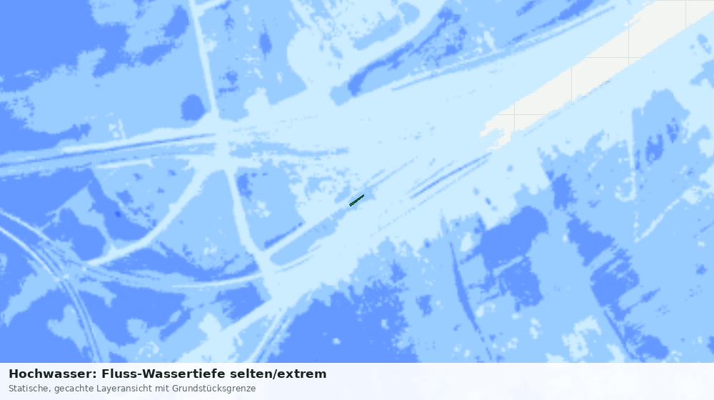 Statische Kartenansicht: Hochwasser: Fluss-Wassertiefe selten/extrem