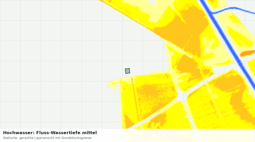 Statische Kartenansicht: Hochwasser: Fluss-Wassertiefe mittel