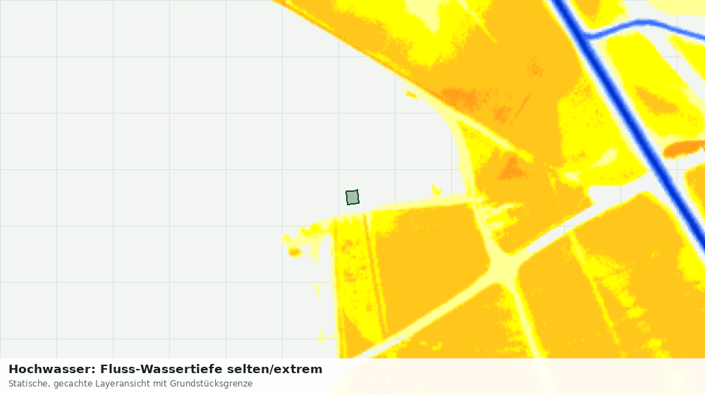Statische Kartenansicht: Hochwasser: Fluss-Wassertiefe selten/extrem