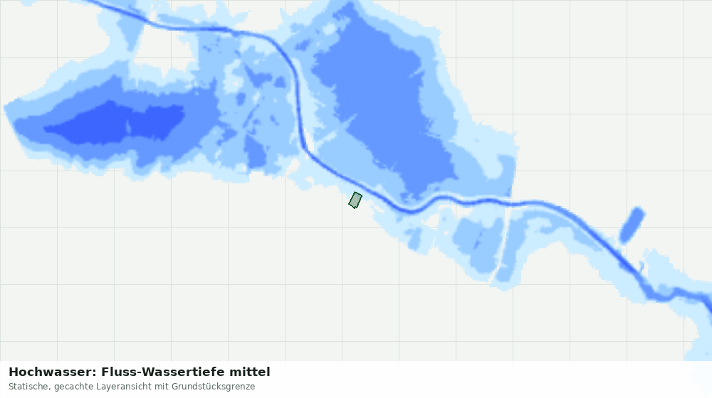 Statische Kartenansicht: Hochwasser: Fluss-Wassertiefe mittel