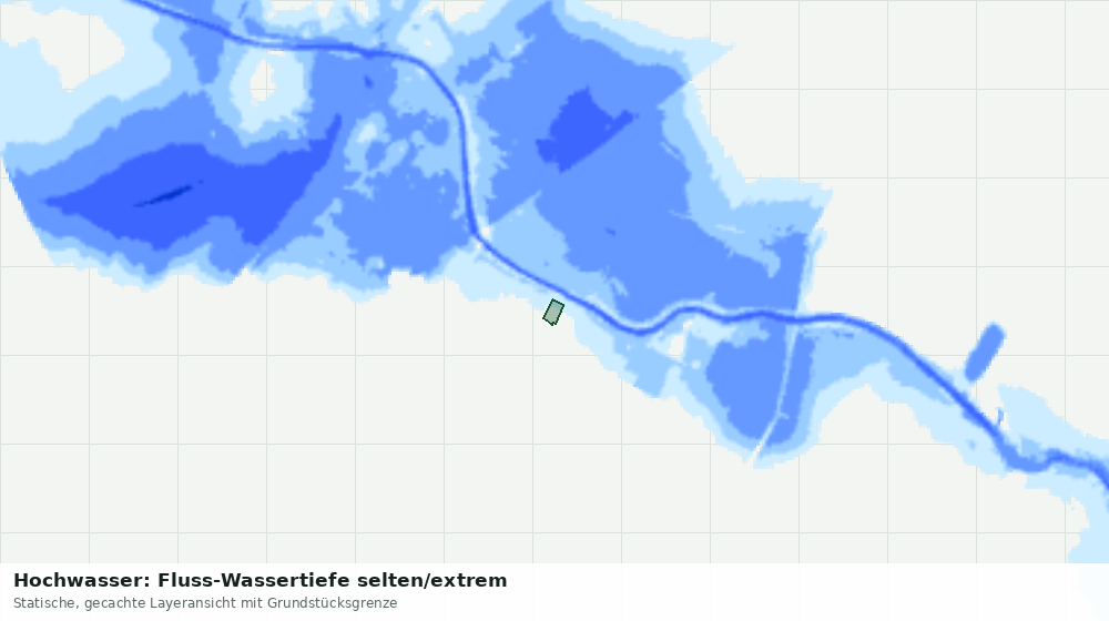 Statische Kartenansicht: Hochwasser: Fluss-Wassertiefe selten/extrem