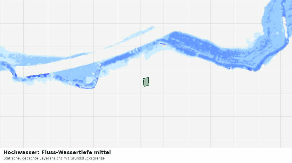 Statische Kartenansicht: Hochwasser: Fluss-Wassertiefe mittel