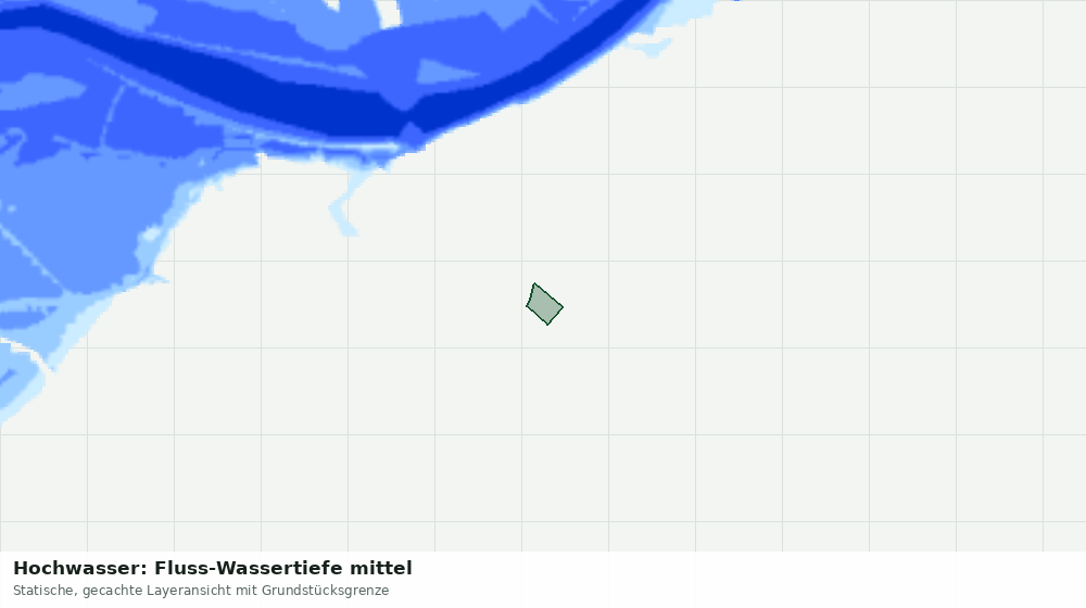 Statische Kartenansicht: Hochwasser: Fluss-Wassertiefe mittel