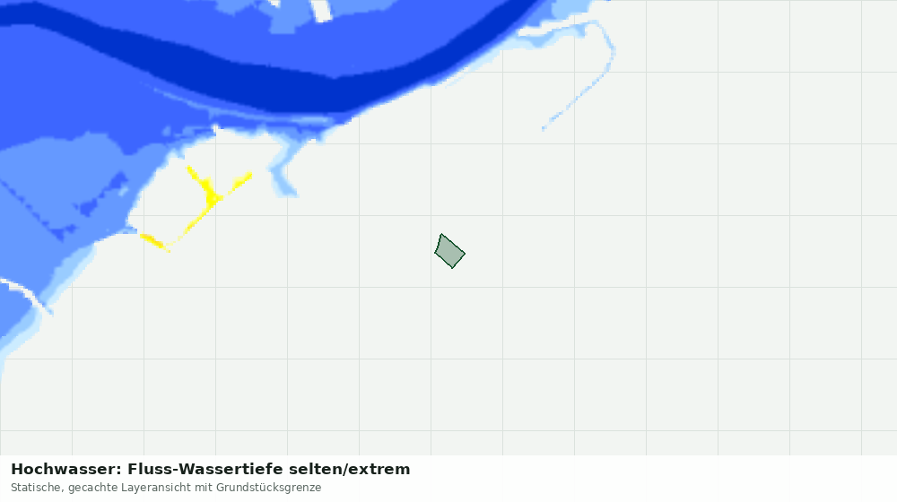 Statische Kartenansicht: Hochwasser: Fluss-Wassertiefe selten/extrem