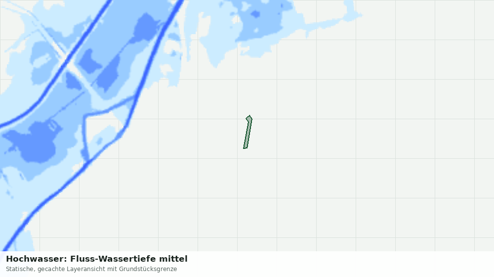 Statische Kartenansicht: Hochwasser: Fluss-Wassertiefe mittel