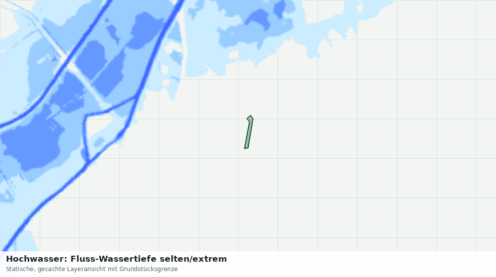 Statische Kartenansicht: Hochwasser: Fluss-Wassertiefe selten/extrem