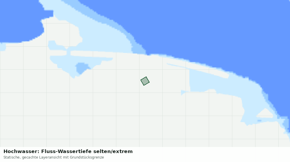 Statische Kartenansicht: Hochwasser: Fluss-Wassertiefe selten/extrem
