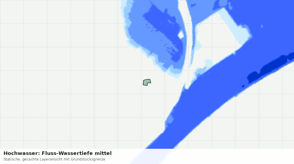 Statische Kartenansicht: Hochwasser: Fluss-Wassertiefe mittel