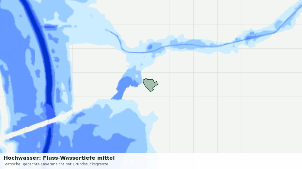Statische Kartenansicht: Hochwasser: Fluss-Wassertiefe mittel
