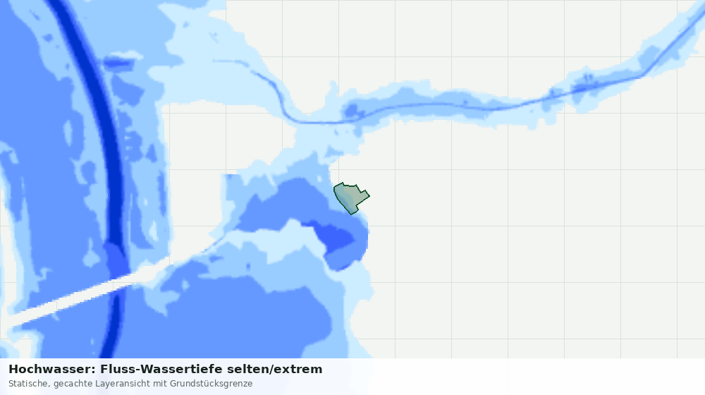Statische Kartenansicht: Hochwasser: Fluss-Wassertiefe selten/extrem
