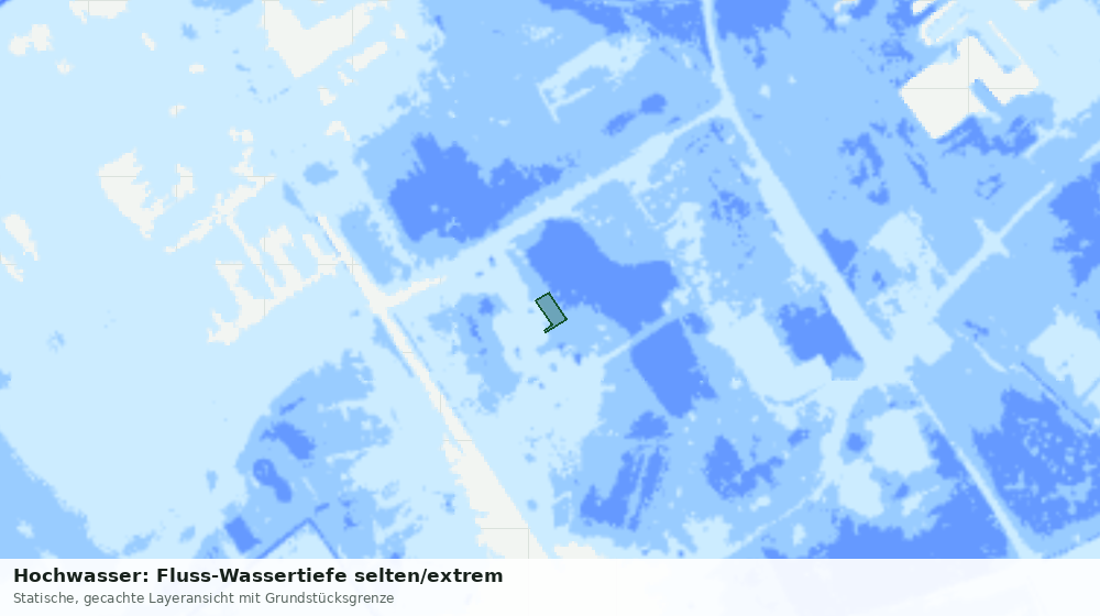 Statische Kartenansicht: Hochwasser: Fluss-Wassertiefe selten/extrem