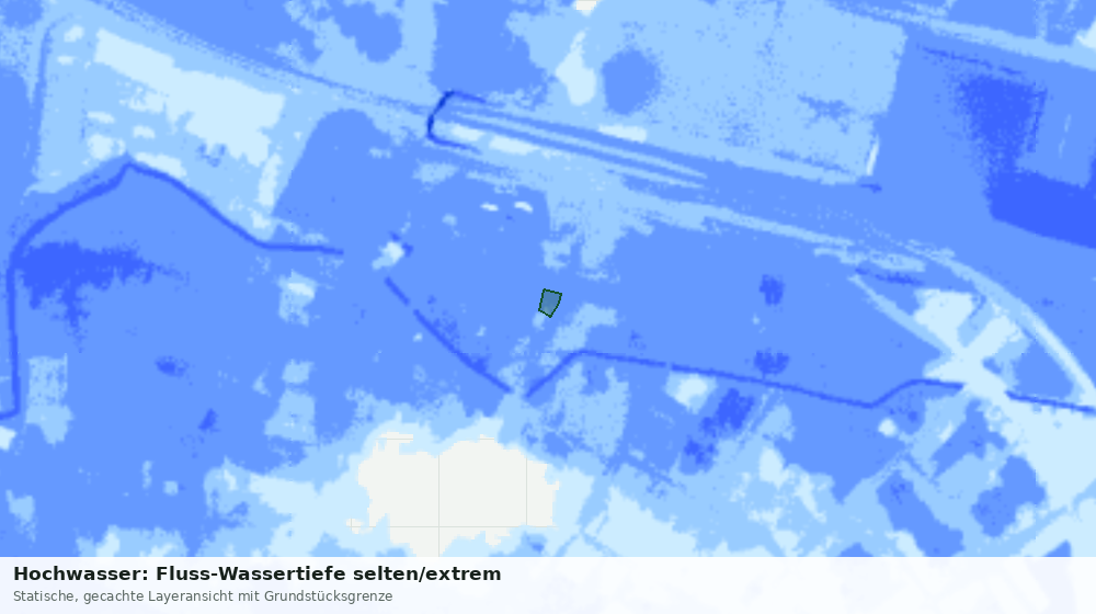 Statische Kartenansicht: Hochwasser: Fluss-Wassertiefe selten/extrem