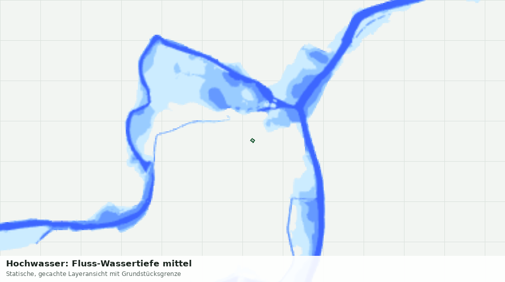 Statische Kartenansicht: Hochwasser: Fluss-Wassertiefe mittel